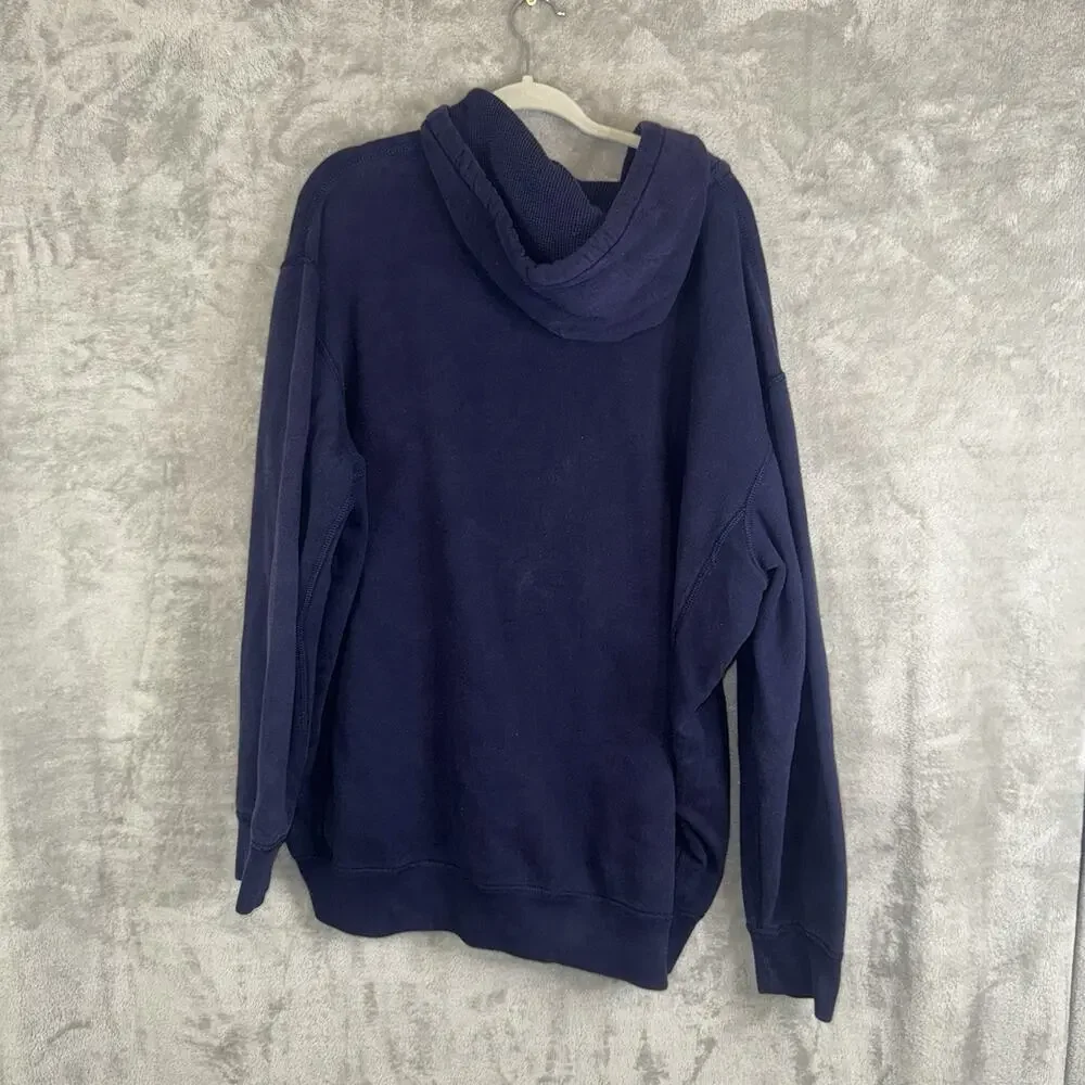 Polo Ralph Lauren Mens Blue Full Zip Hoodie Big Tall 2XLT Fleece Heavyweight